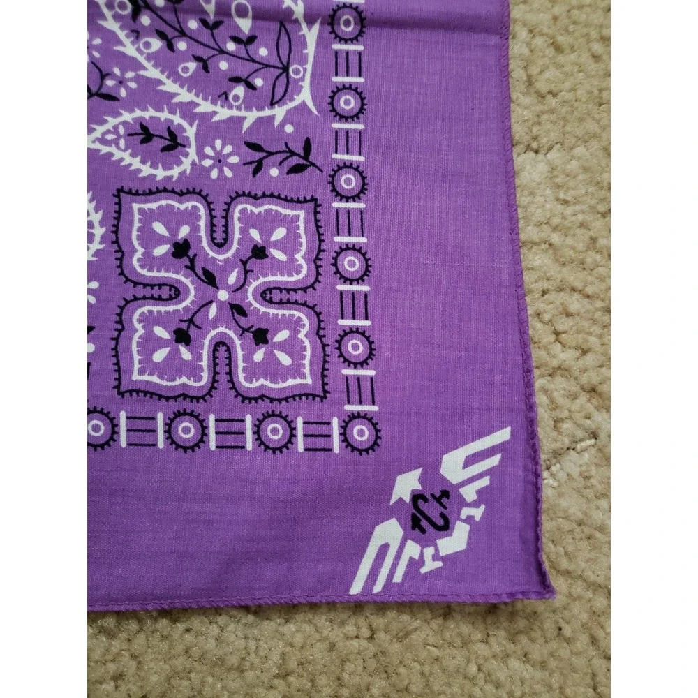 Vintage Thailand Bandana T.C.H Trading LTD 100% Cotton Purple Blue (Lot of 4)